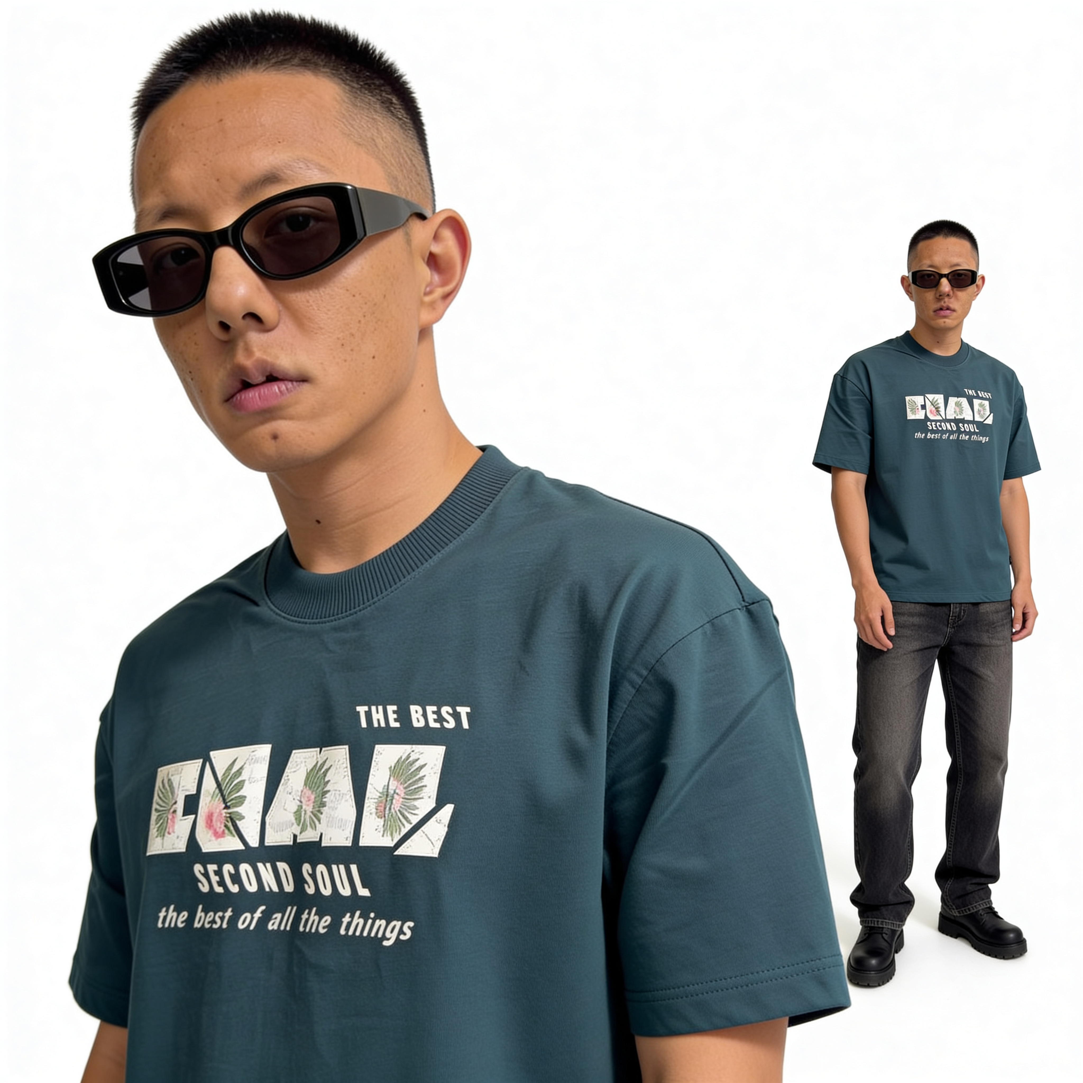 RINO7 Second Soul Graphic Print Regular Fit T-Shirt