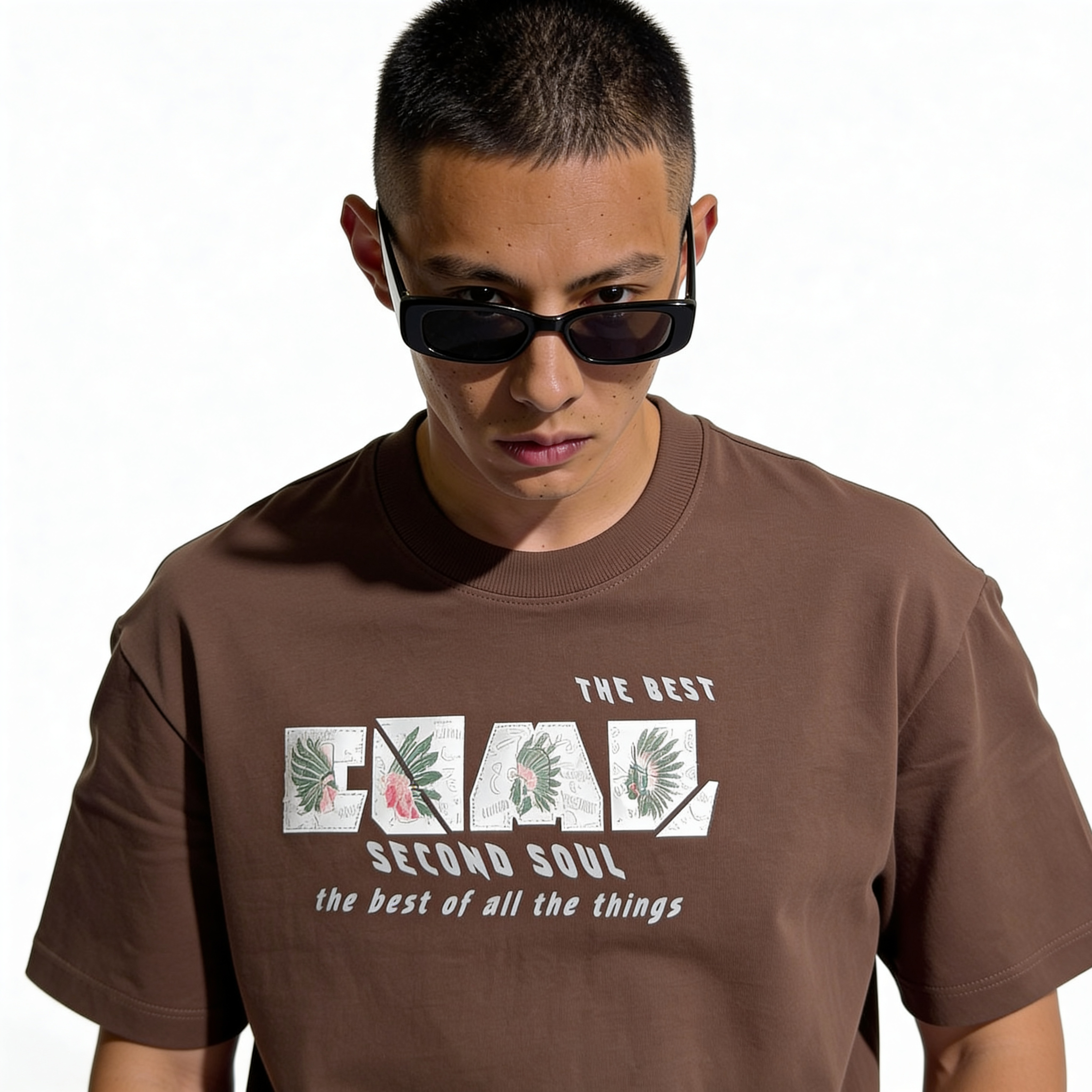 RINO7 Second Soul Graphic Print Regular Fit T-Shirt