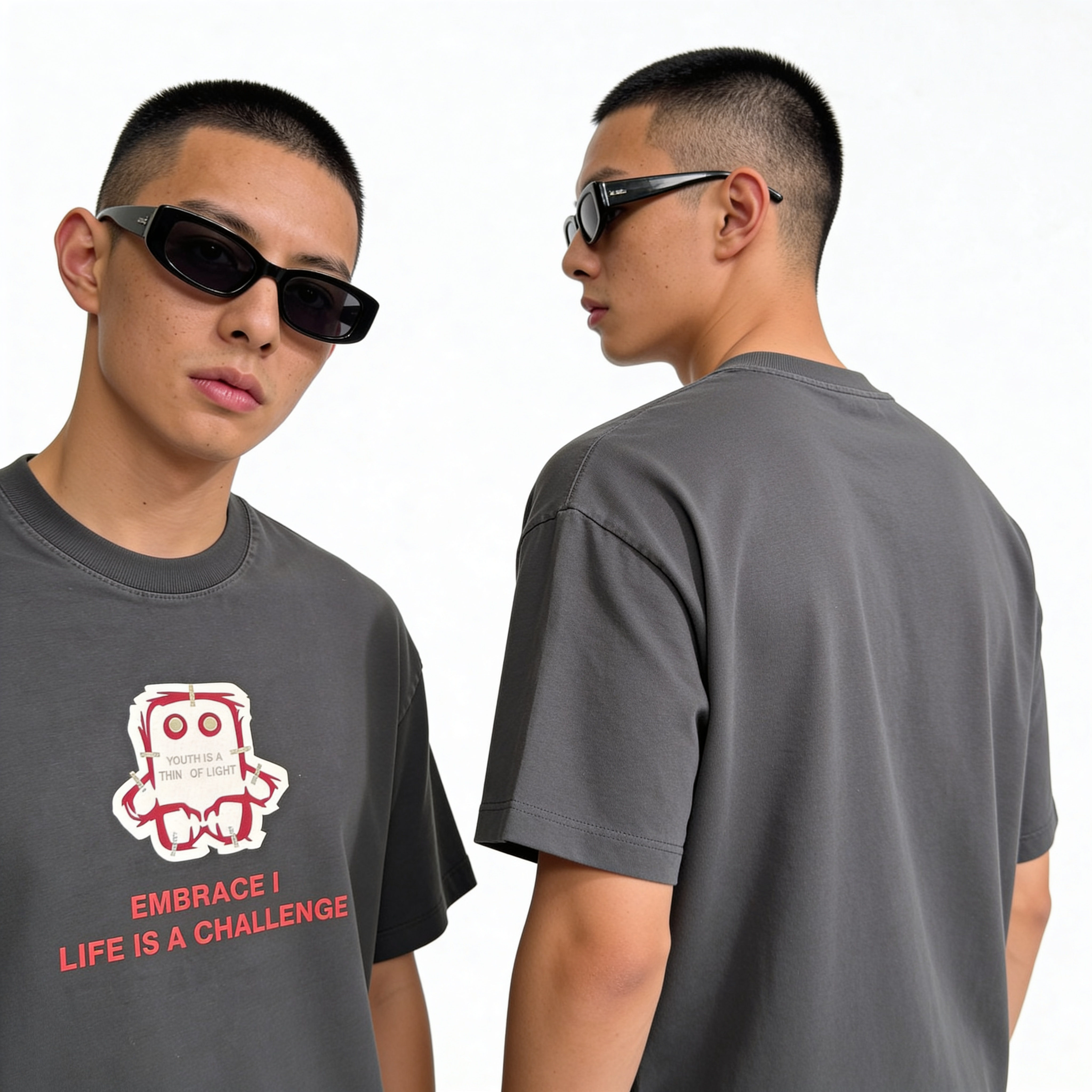 RINO7 Embrace I Graphic Printed Oversize T-Shirt