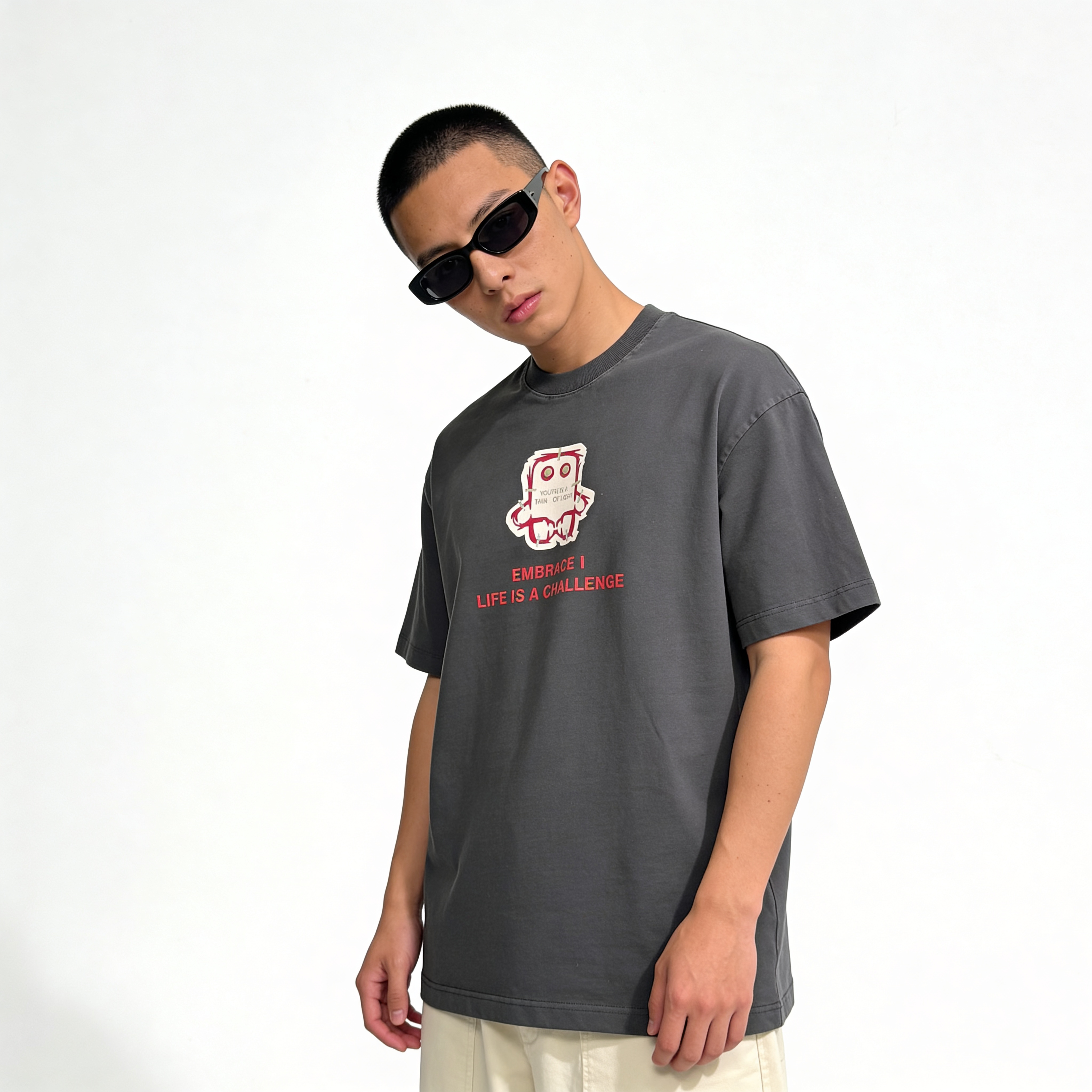 RINO7 Embrace I Graphic Printed Oversize T-Shirt