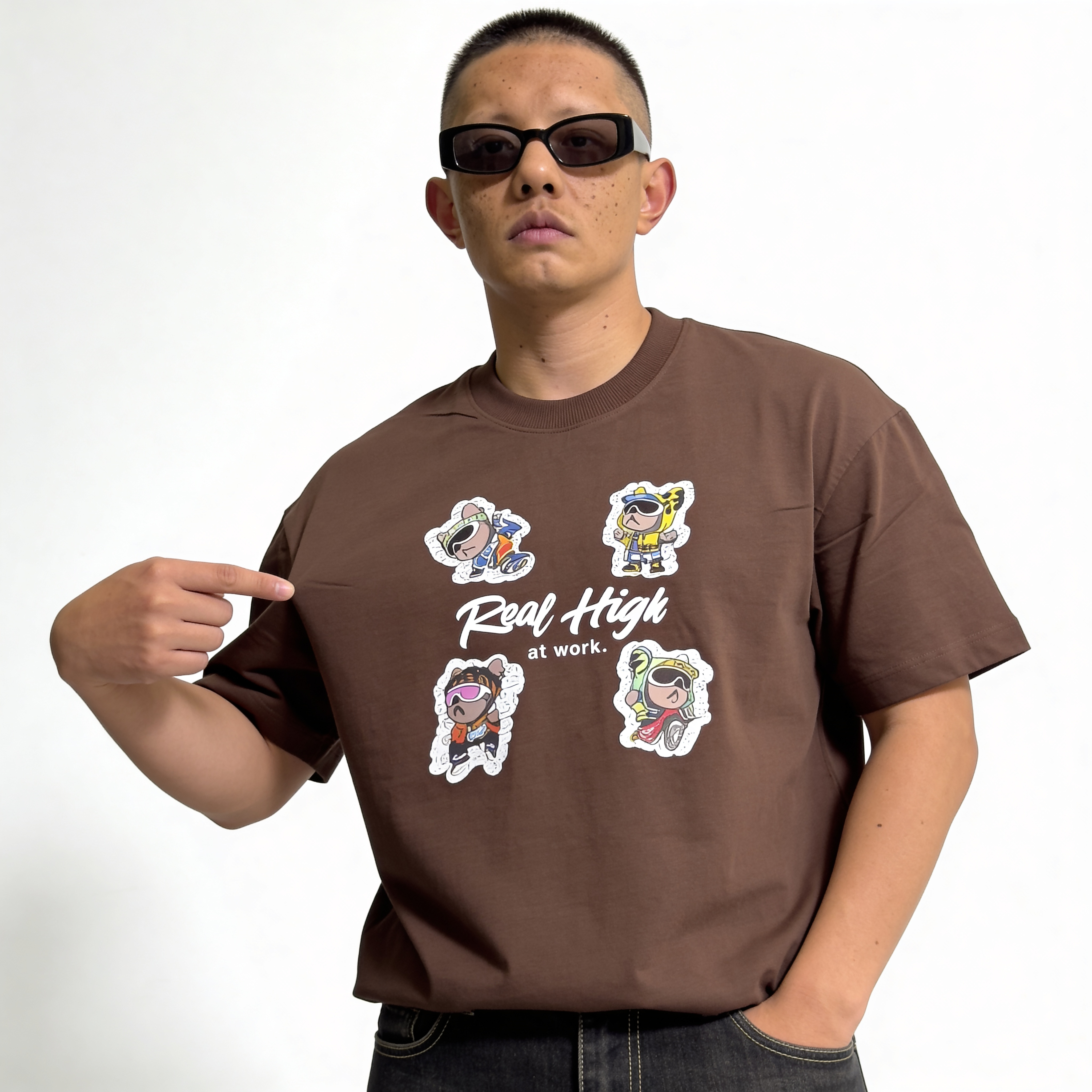 RINO7 Real High Graphic Printed Regular Fit T-Shirt