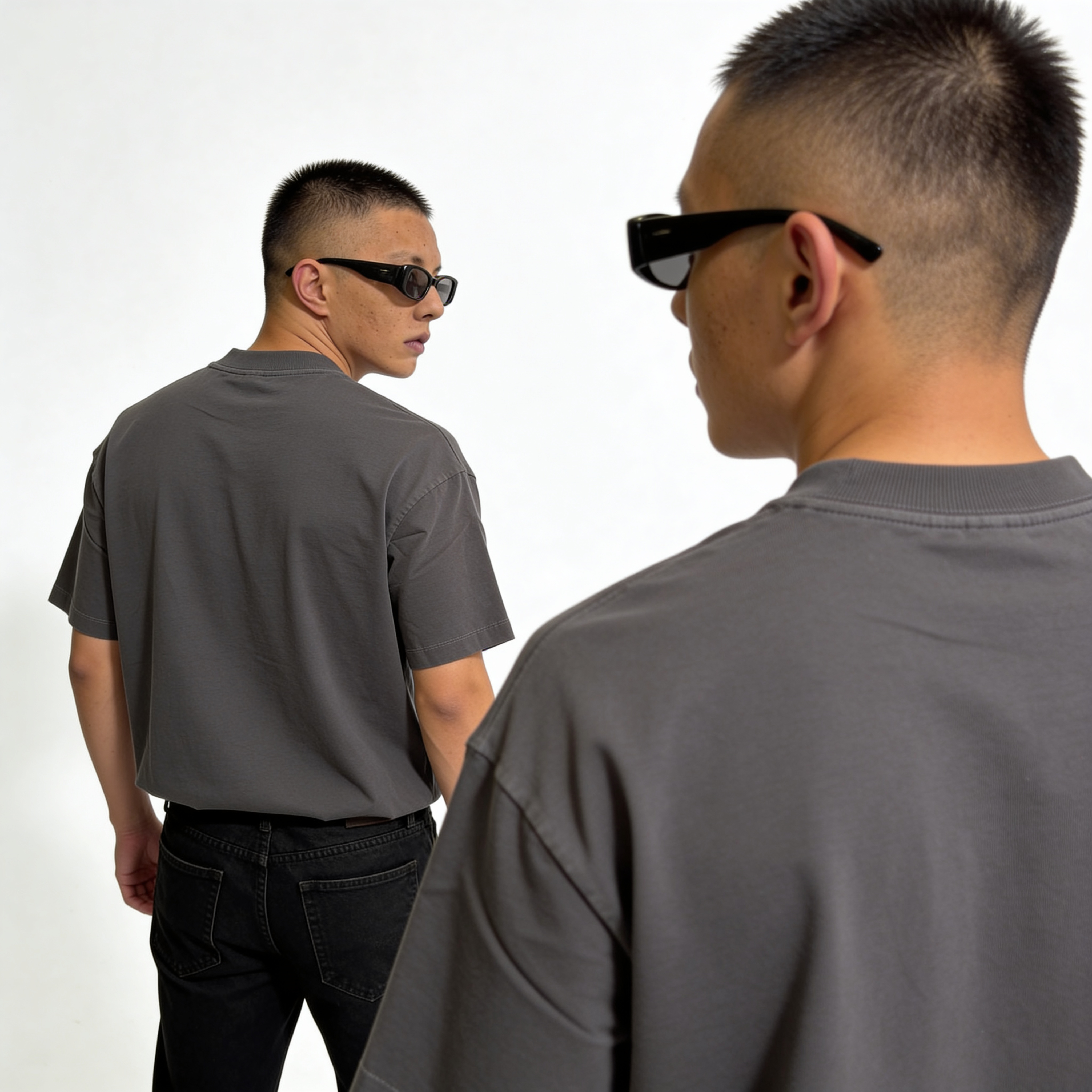 RINO7 Real High Stone Washed Oversized Graphic T-Shirt