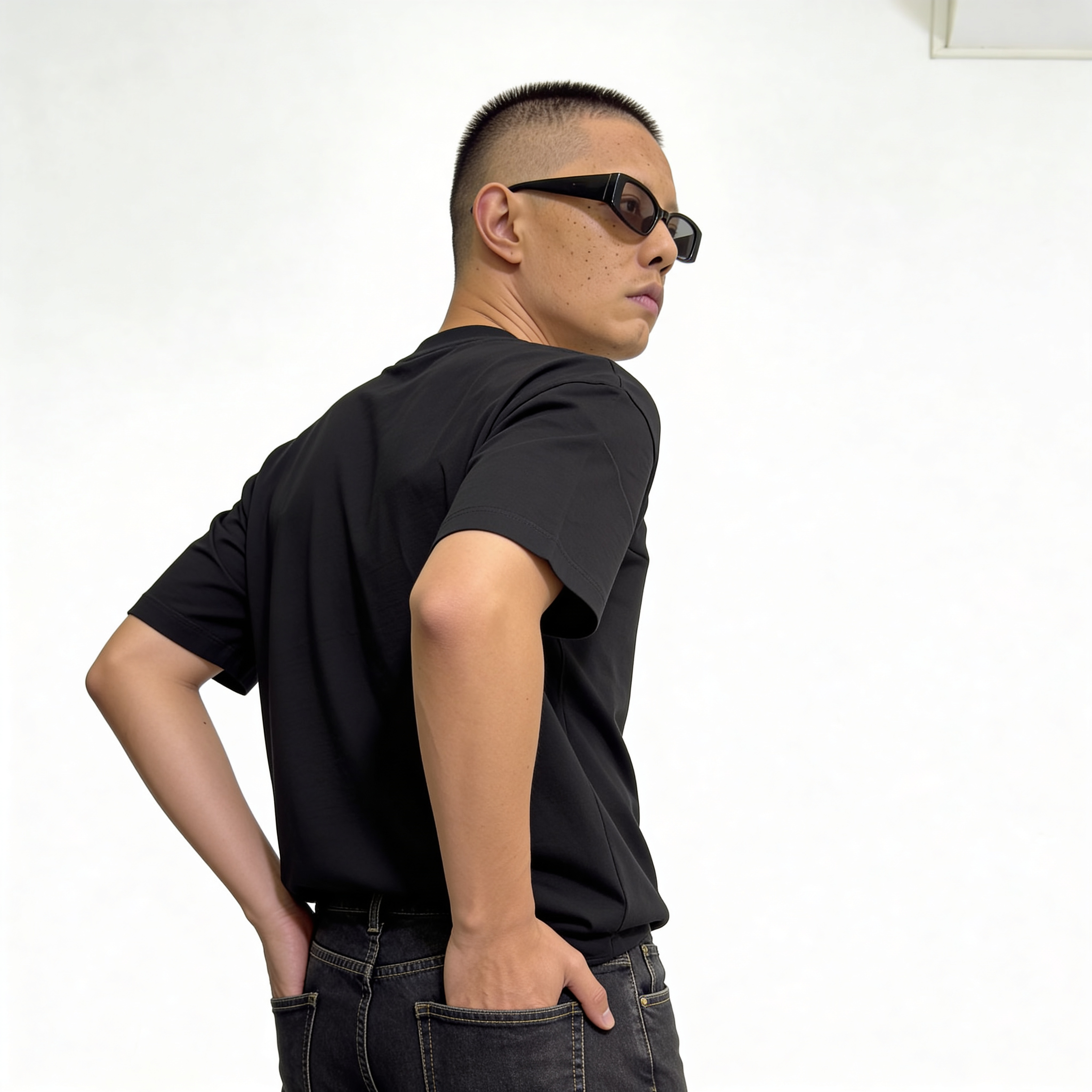 RINO7 Crystal Logo Graphic Regular Fit T-Shirt