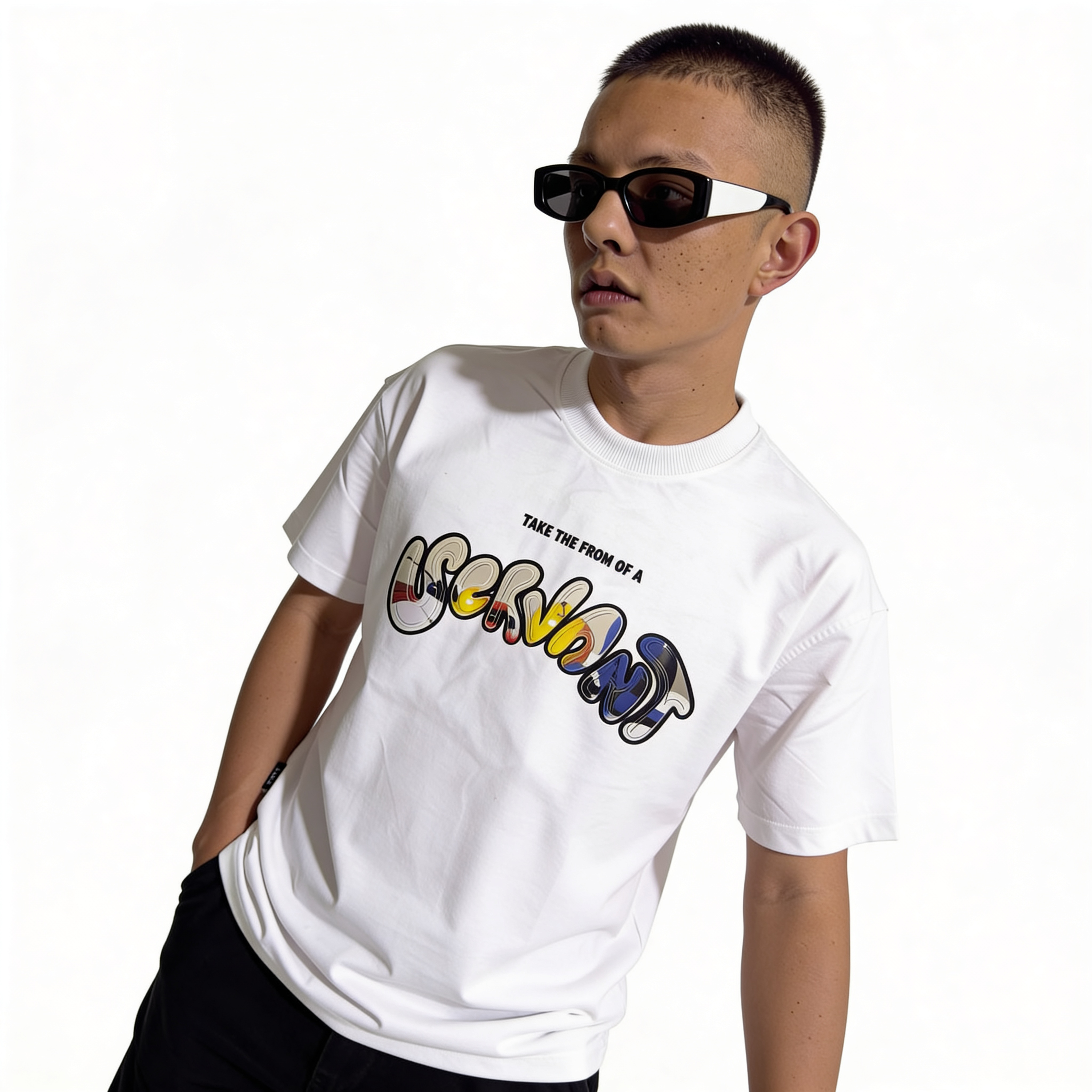 RINO7 Creative Graphic Printed Regular Fit T-Shirt