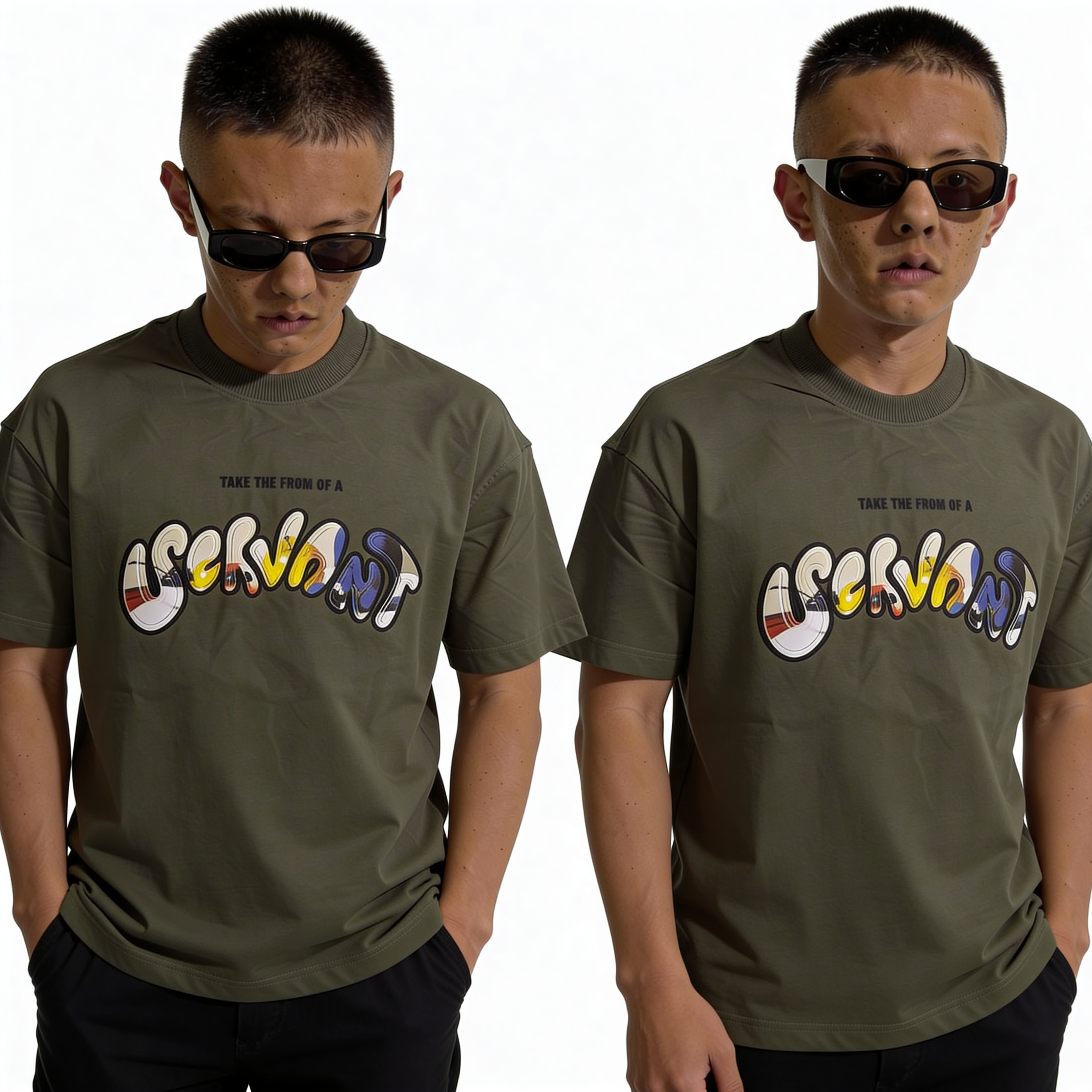 RINO7 Creative Graphic Printed Regular Fit T-Shirt