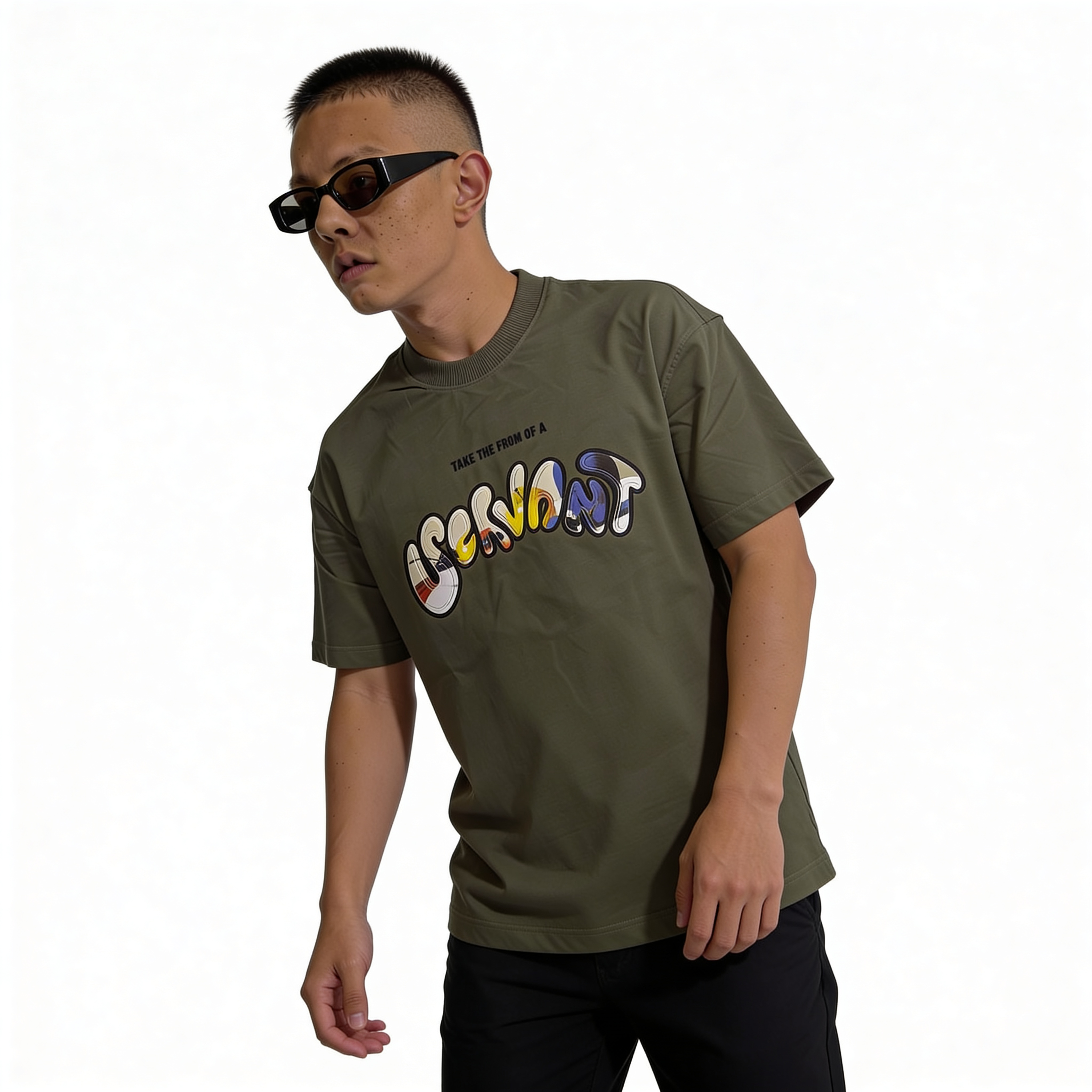 RINO7 Creative Graphic Printed Regular Fit T-Shirt