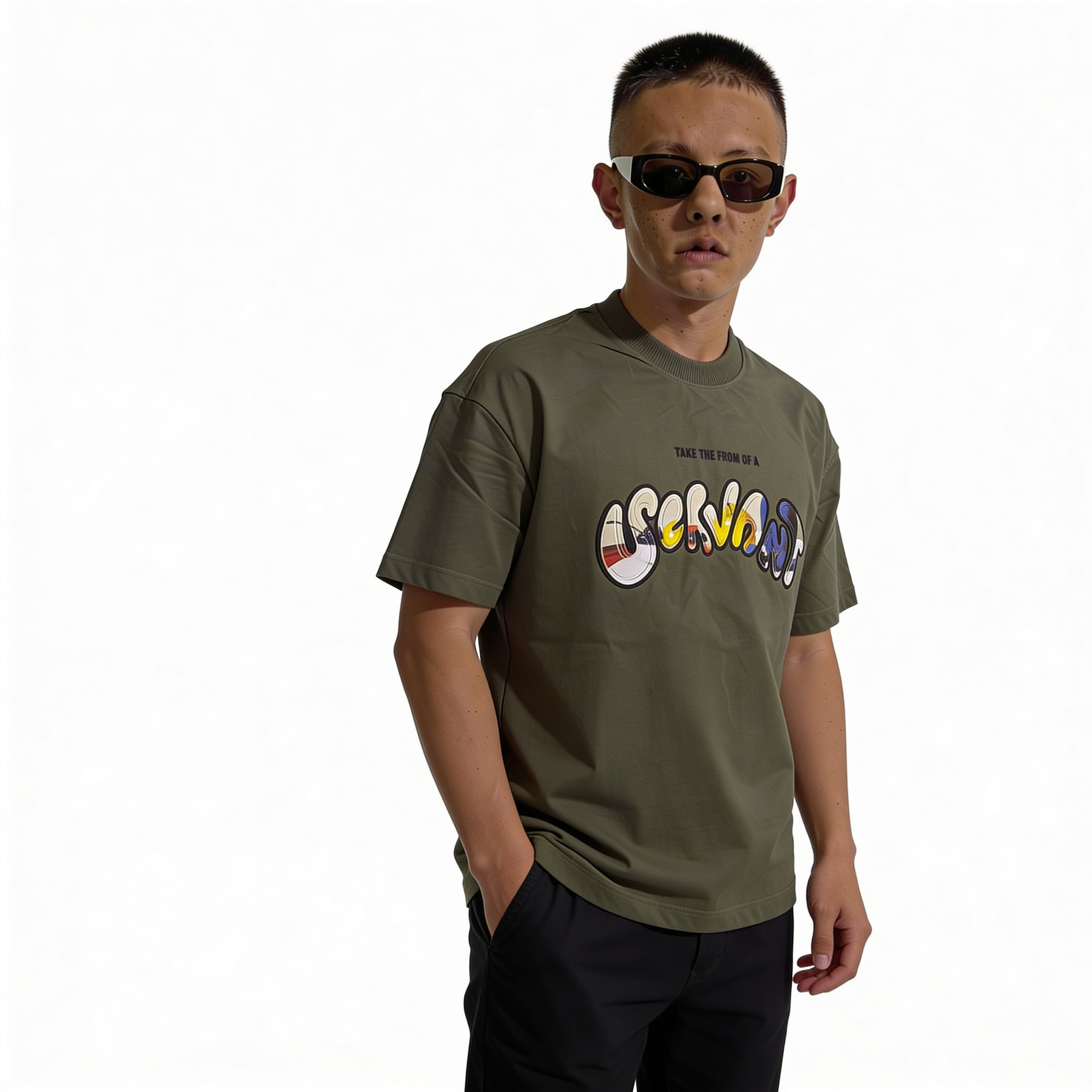 RINO7 Creative Graphic Printed Regular Fit T-Shirt
