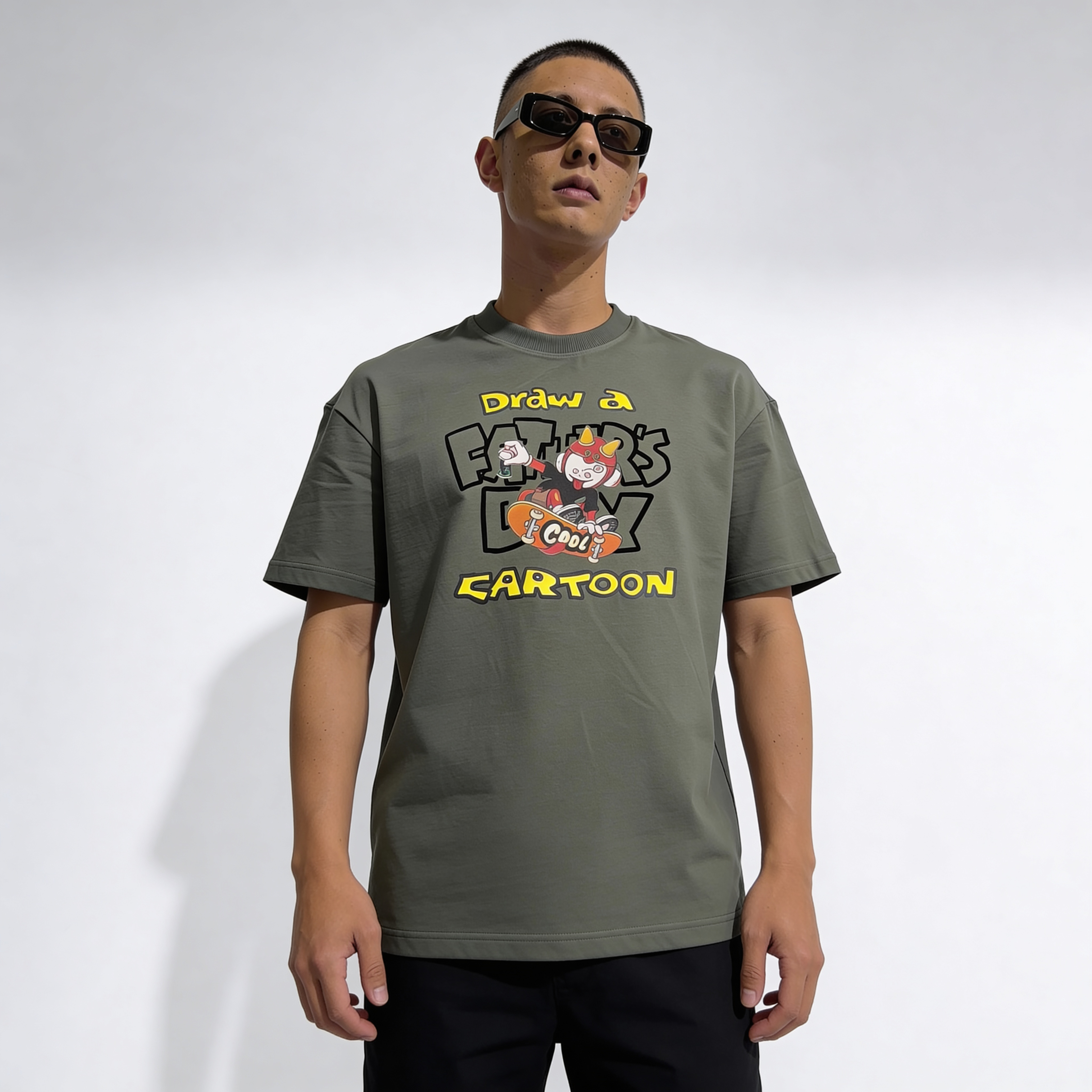 RINO7 Cartoon Graphic Printed Regular Fit T-Shirt