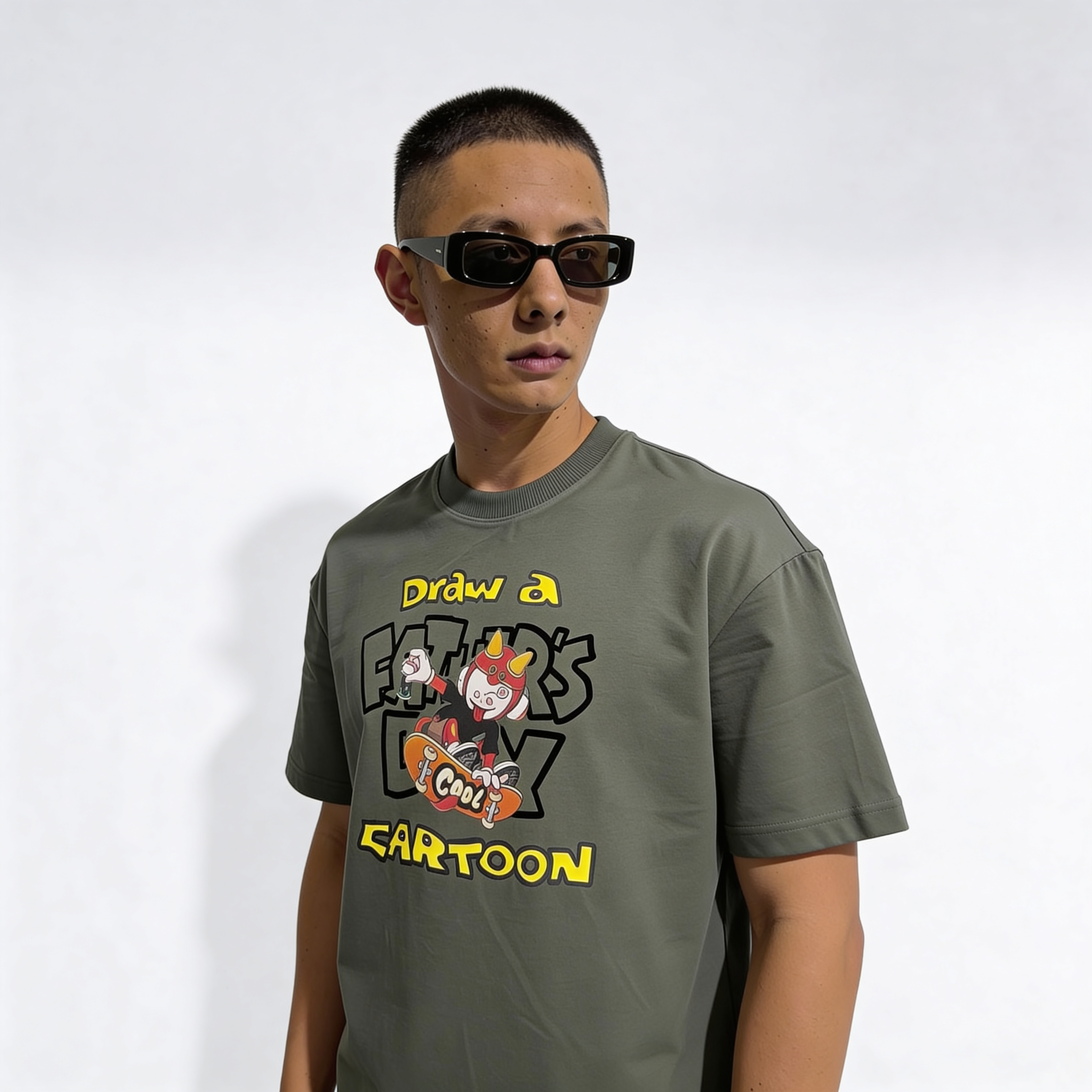 RINO7 Cartoon Graphic Printed Regular Fit T-Shirt